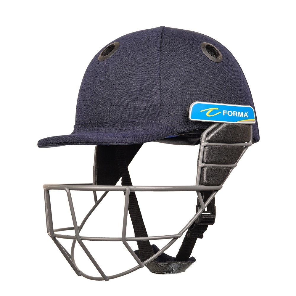 Forma Wicket Keeping Mild Steel Cricket Helmet -Navy Blue 