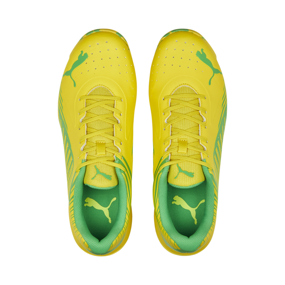 Puma 22 FH Rubber Unisex Cricket Shoes - Vibrant Yellow-PUMA Green