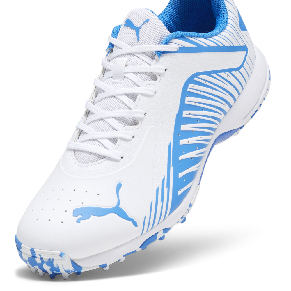 Puma 22 FH Rubber Unisex Cricket Shoes - White-Ultra Blue