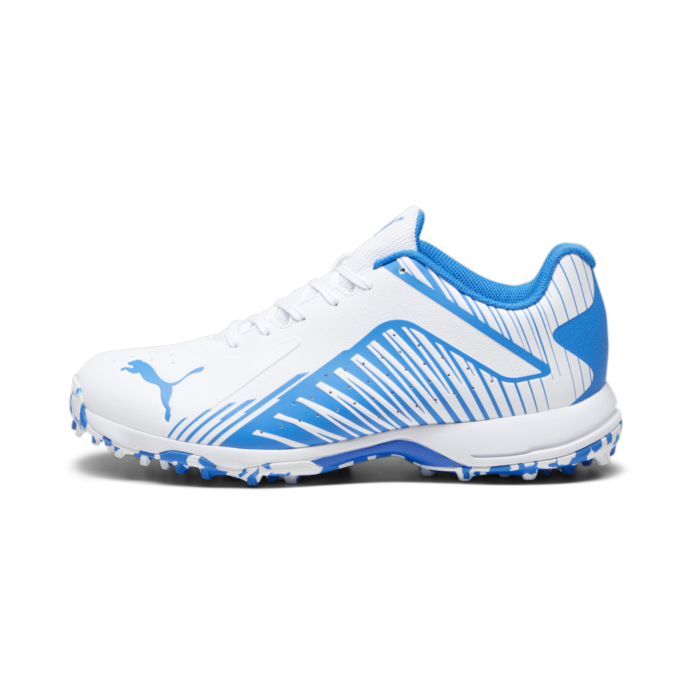 Puma 22 FH Rubber Unisex Cricket Shoes - White-Ultra Blue