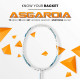 Apacs Asgardia Control (73 grams Ultra Lightweight) Made in Vietnam | Japanese Graphite Unstrung Badminton Racket with Full Cover | G2-4 1/8 inches (Orange)