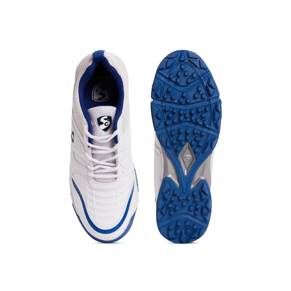 SG Steadler 6.0 Cricket Shoes White/Royal Blue - UK SG Steadler 6.0 Cricket Shoes White/Royal Blue - UK