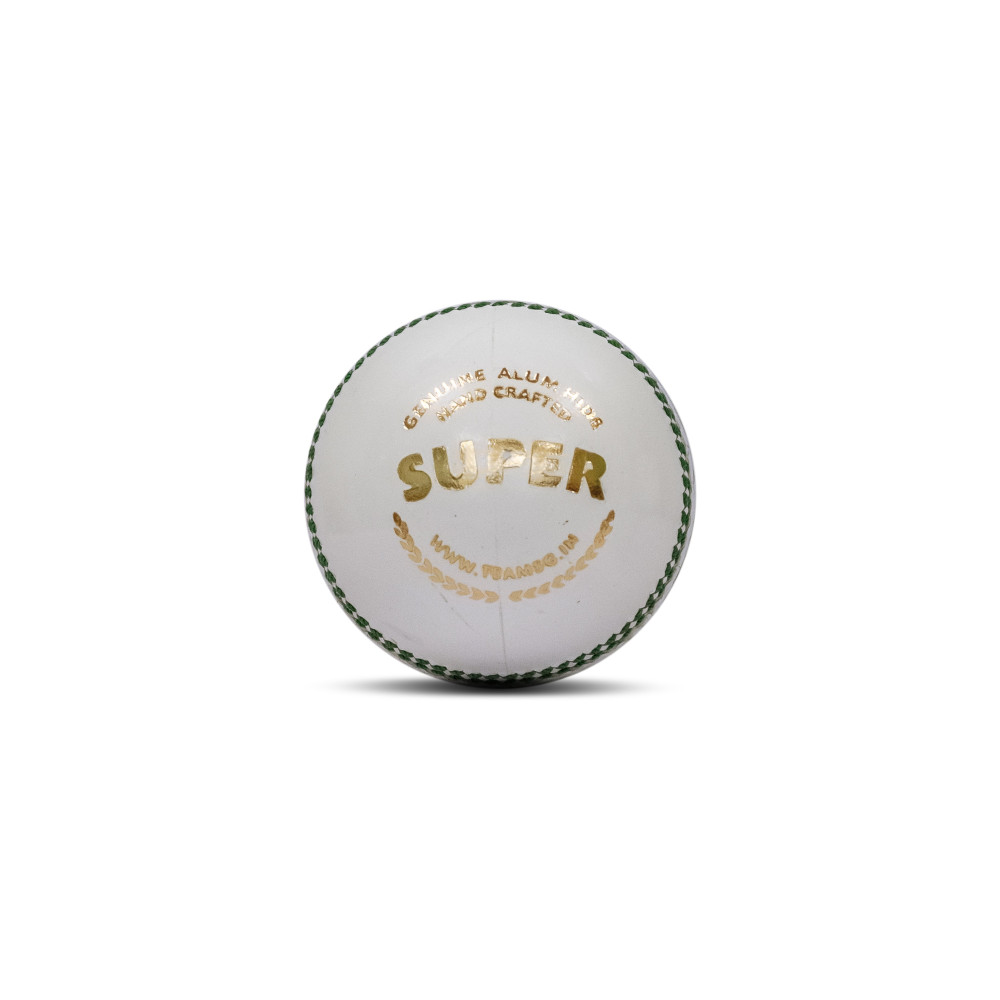 SG Super Cricket Leather Ball - White