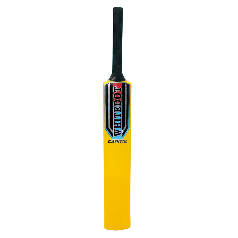 Capital Yellow Heavy Duty Plastic Cricket Bat for Heavy and Light Tennis Ball